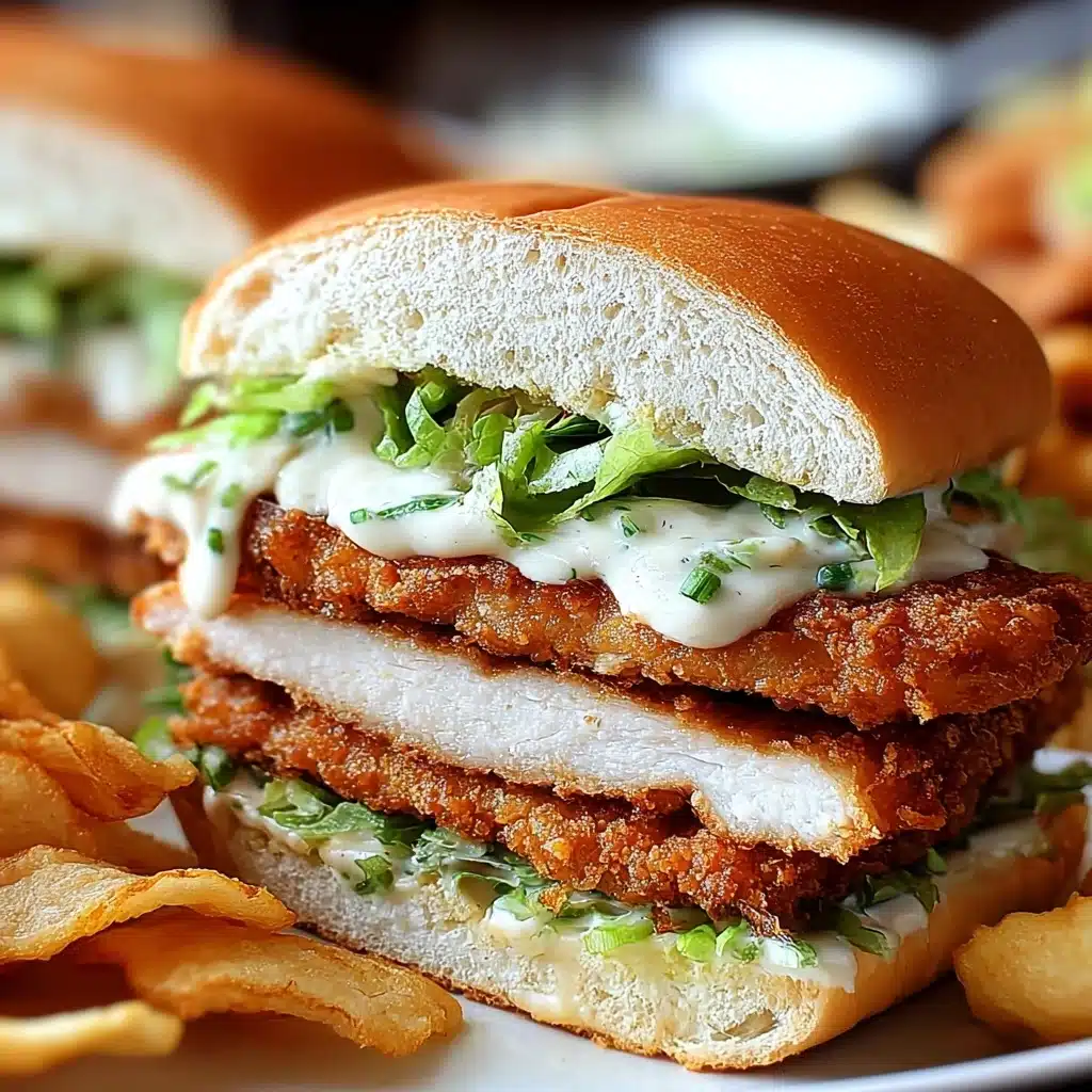 Crispy Chicken Sandwich with Garlic Mayo Recipe