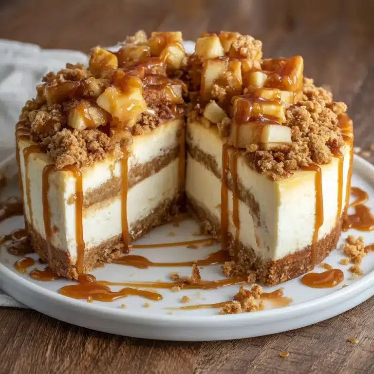 Salted Caramel Apple Pie Cheesecake Recipe