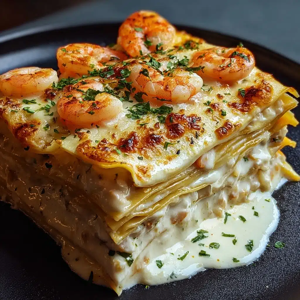 Garlic Butter Shrimp Scampi Lasagna Recipe