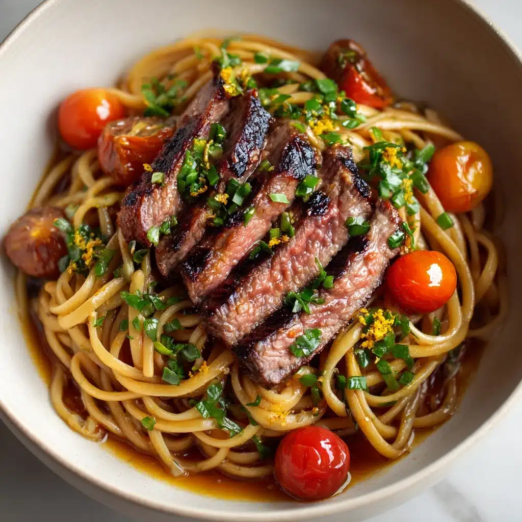 Garlic Steak Pasta Recipe