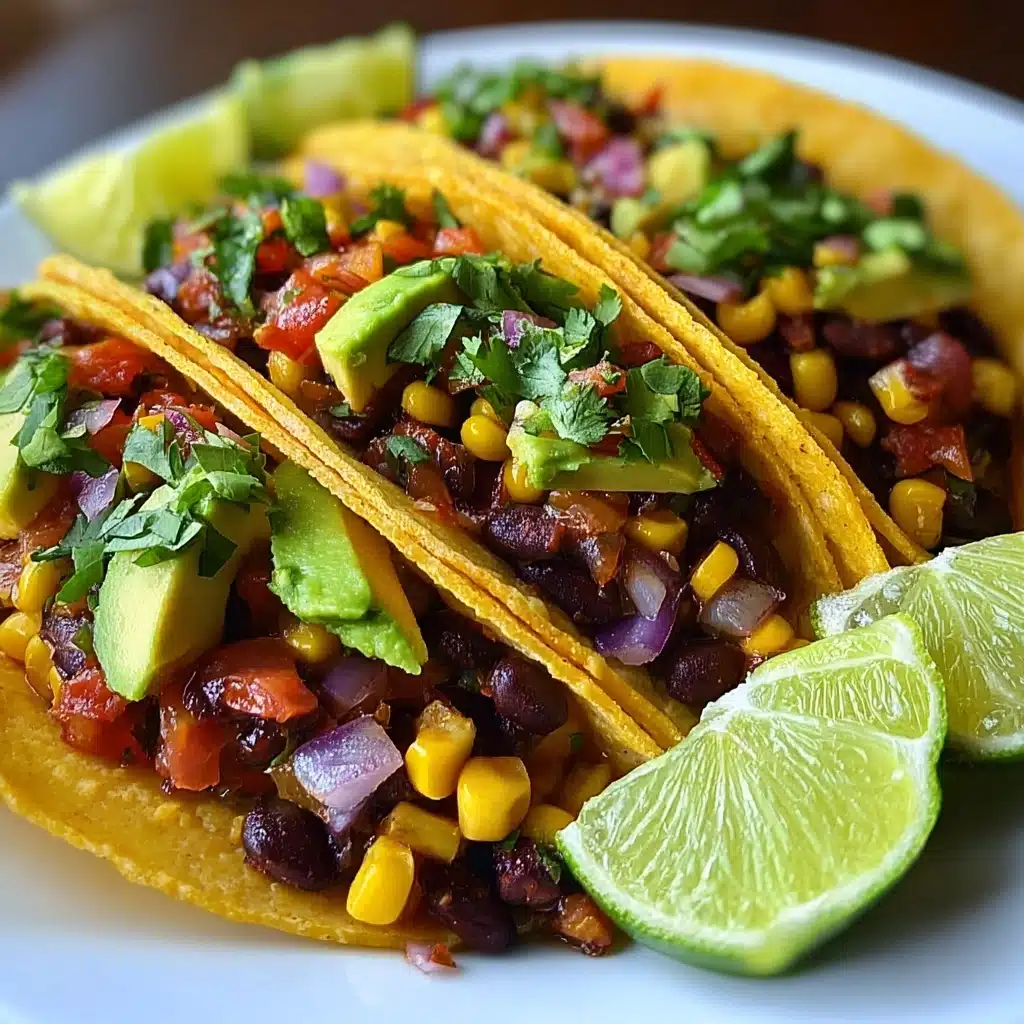Black Bean Corn Vegetarian Tacos Recipe - Recipe Image