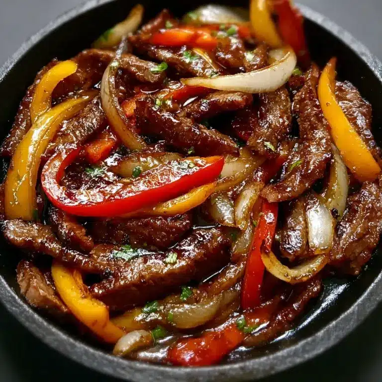 Sizzling Chinese Pepper Steak with Onions Recipe