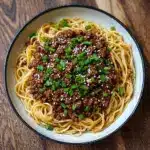 Mongolian Ground Beef Noodles Recipe