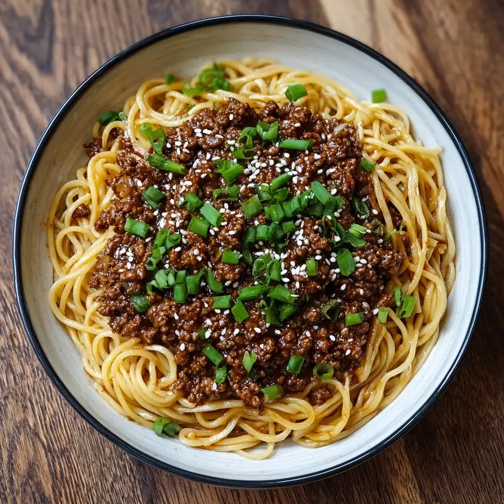 Mongolian Ground Beef Noodles Recipe