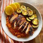 Marinated Asado Chicken and Sautéed Lemon Zucchini Recipe