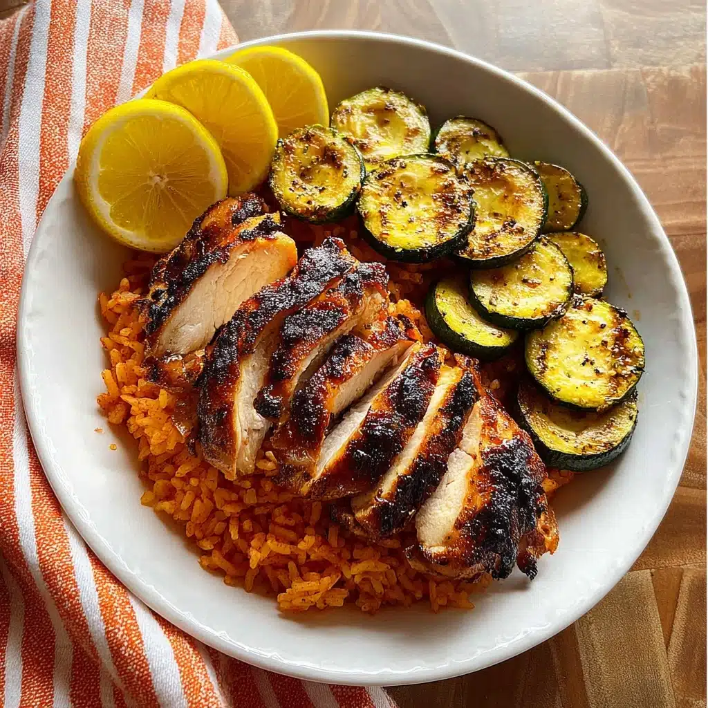 Marinated Asado Chicken and Sautéed Lemon Zucchini Recipe