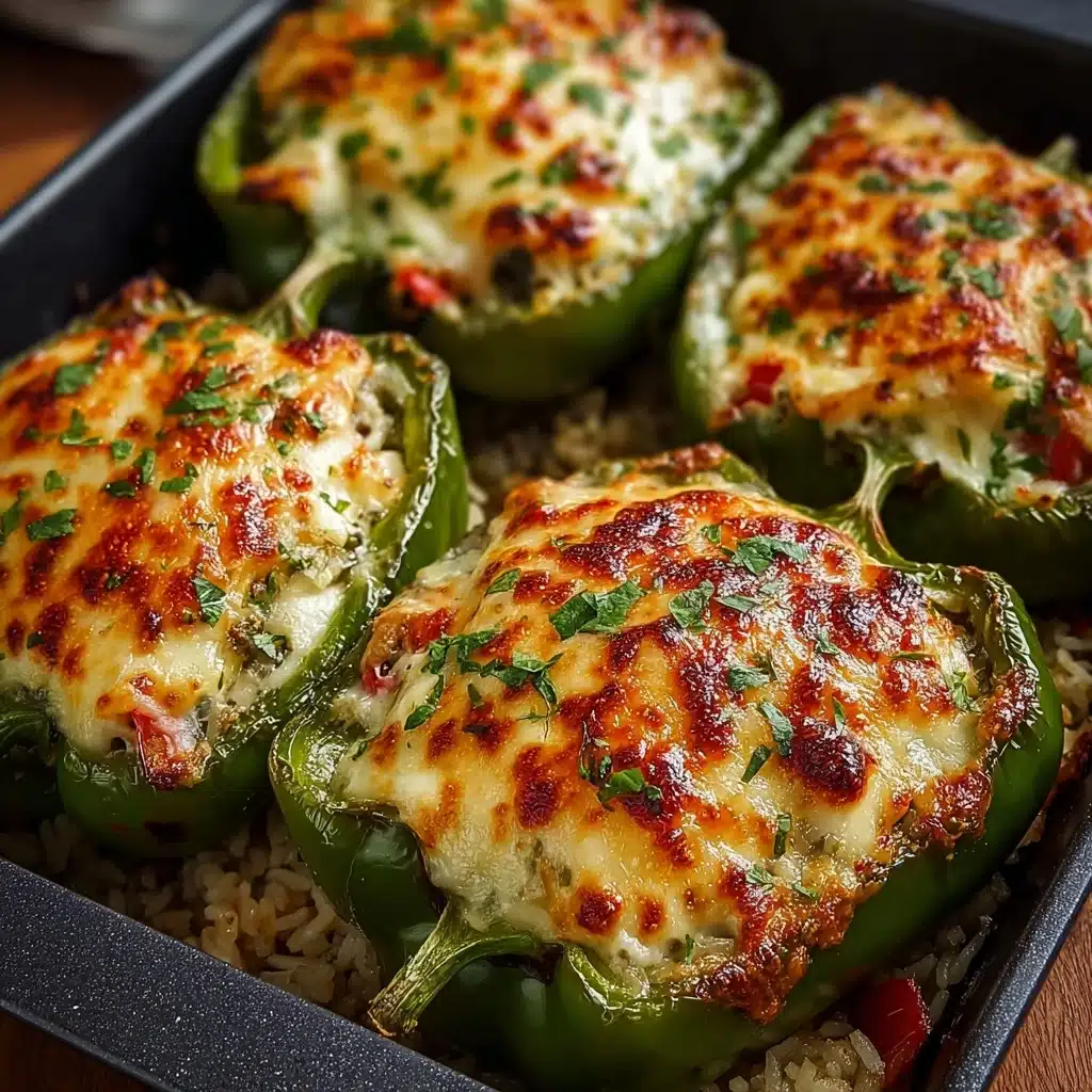 Easy Vegetarian Stuffed Bell Peppers with Rice Recipe - Recipe Image