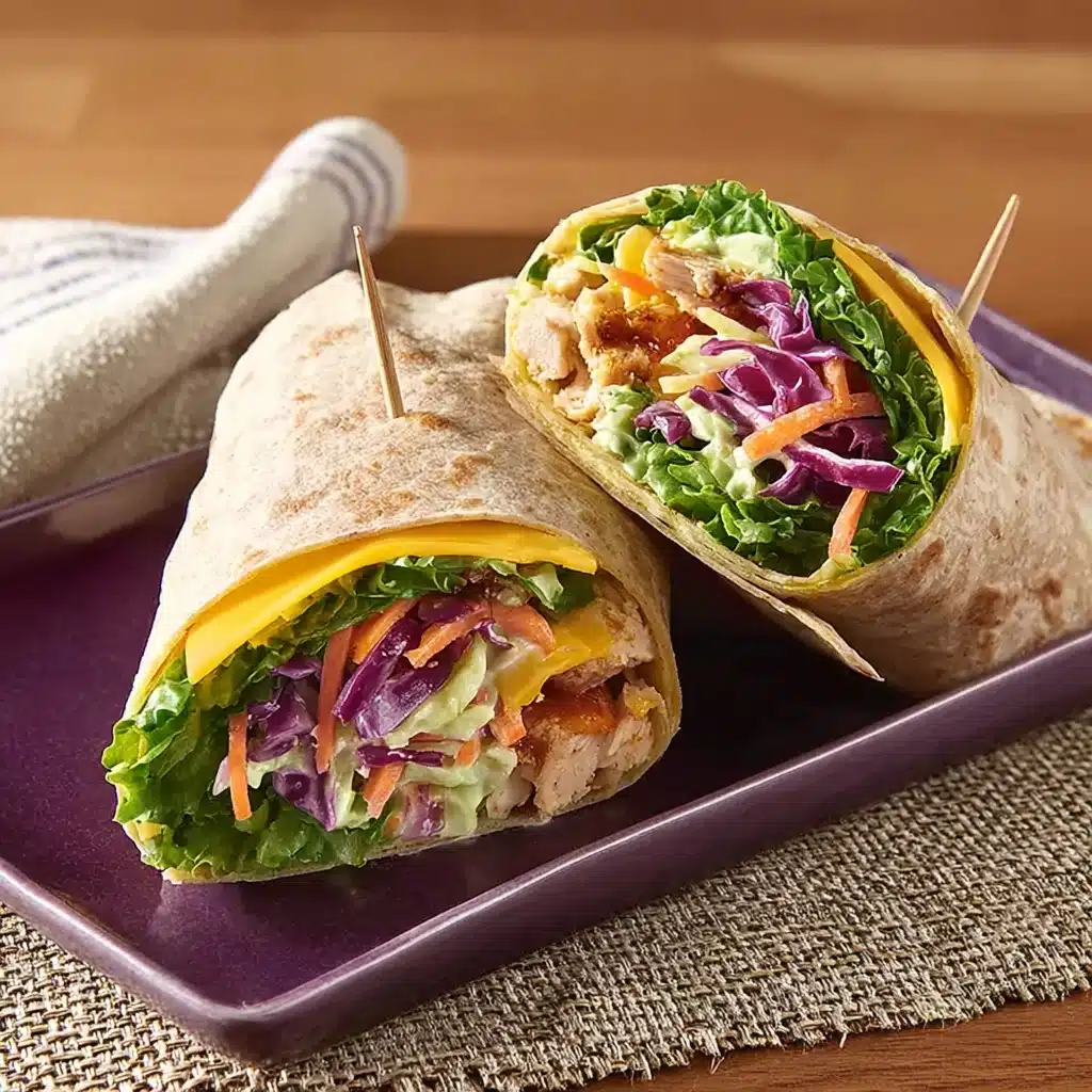 Barbecue Chicken & Coleslaw Wrap Recipe - Recipe Image