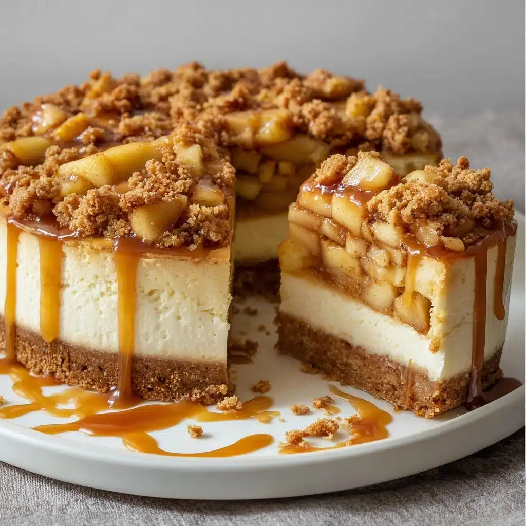 Salted Caramel Apple Pie Cheesecake Recipe - Recipe Image