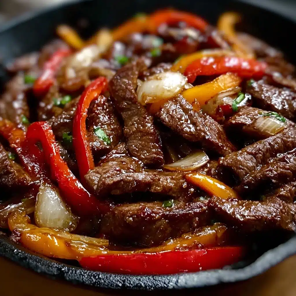 Sizzling Chinese Pepper Steak with Onions Recipe - Recipe Image