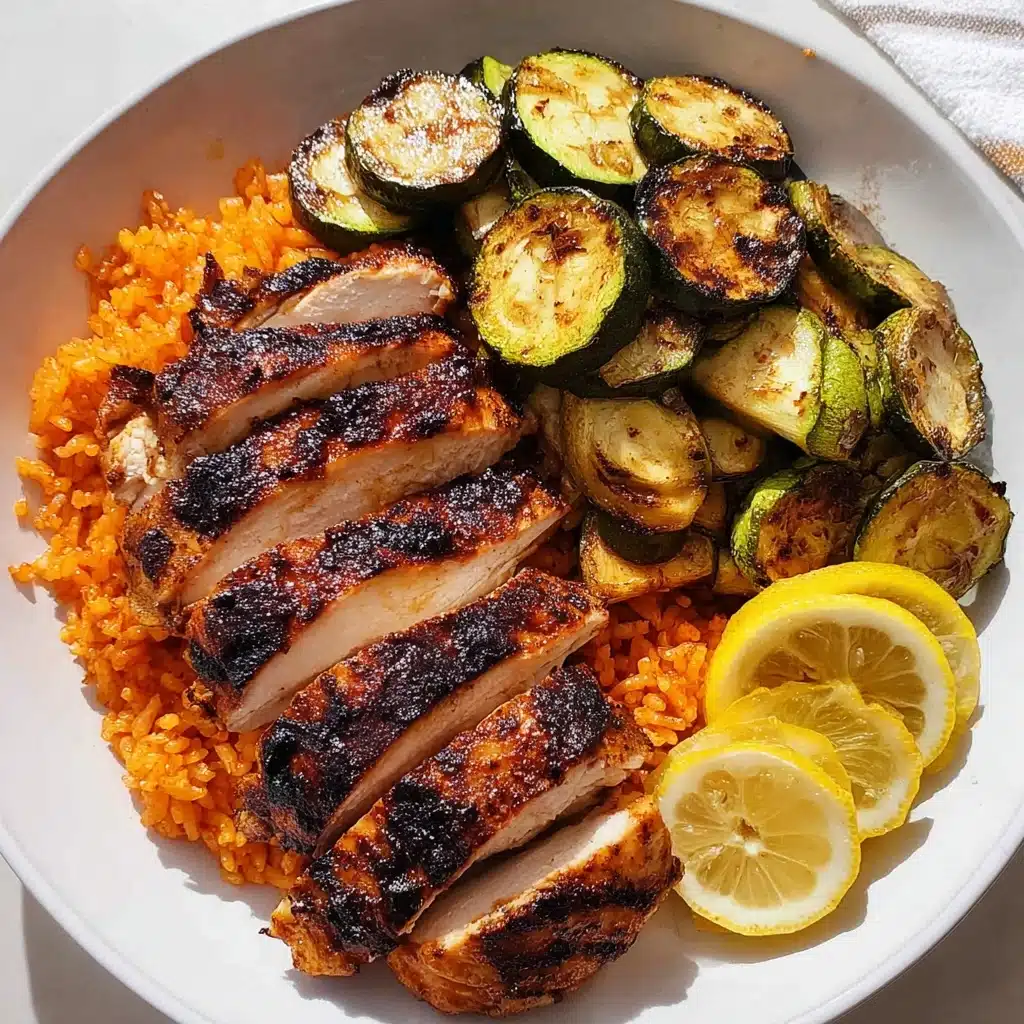 Marinated Asado Chicken and Sautéed Lemon Zucchini Recipe - Recipe Image