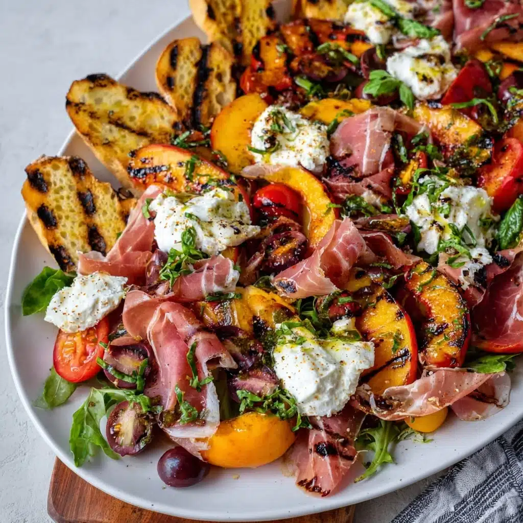 Grilled Nectarine Burrata Prosciutto Salad Recipe