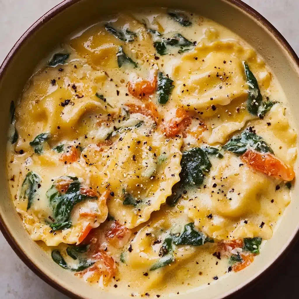 Creamy Tuscan Ravioli Soup : Comfort in Every Spoonful Recipe