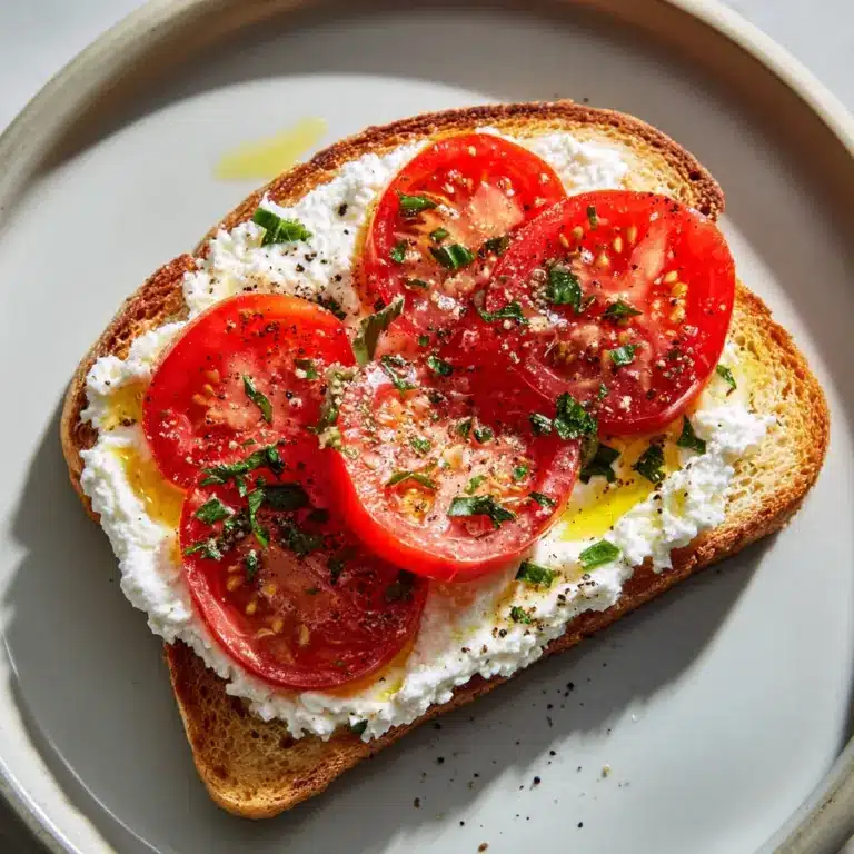 Tomato and Cottage Cheese Toast Recipe