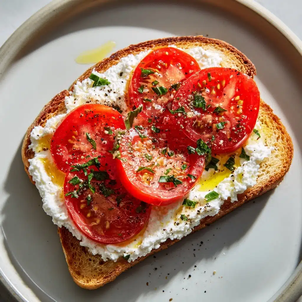 Tomato and Cottage Cheese Toast Recipe