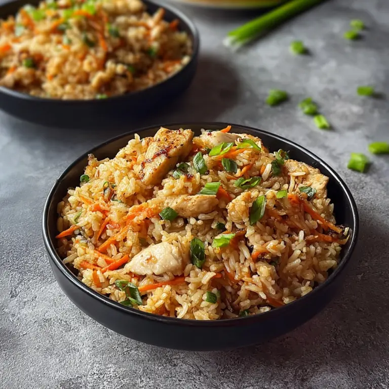High Protein Crispy Garlic Chicken Fried Rice Recipe