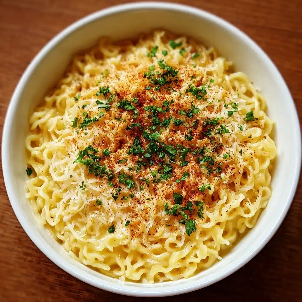 Easy Parmesan Garlic Ramen Recipe - Recipe Image
