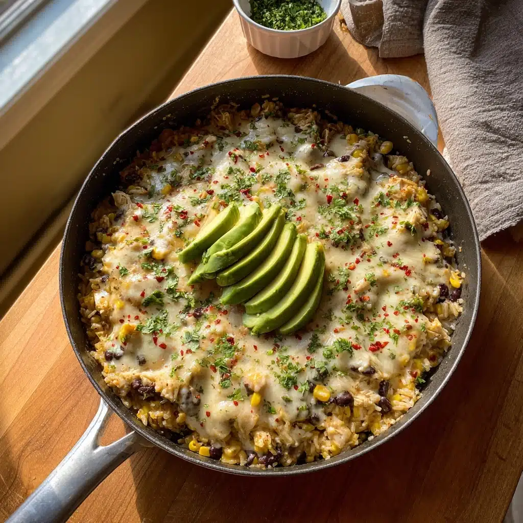 Salsa Verde Chicken & Rice Skillet Recipe