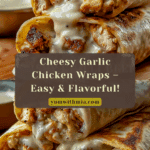 Cheesy Garlic Chicken Wraps: A Tasty Dinner Delight! Recipe