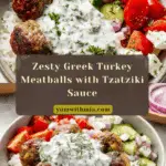Greek Turkey Meatballs with Tzatziki Recipe