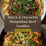 Mongolian Ground Beef Noodles Recipe
