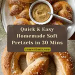 Easy 30 Minute Homemade Soft Pretzels Recipe