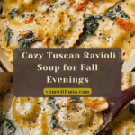 Creamy Tuscan Ravioli Soup : Comfort in Every Spoonful Recipe