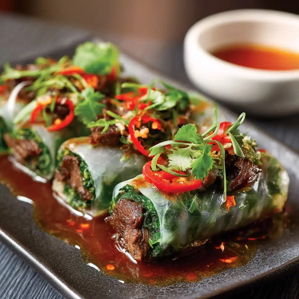 Thai Basil Beef Rolls Recipe - Recipe Image
