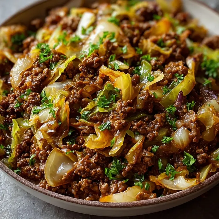 Ground Beef and Chopped Cabbage Recipe