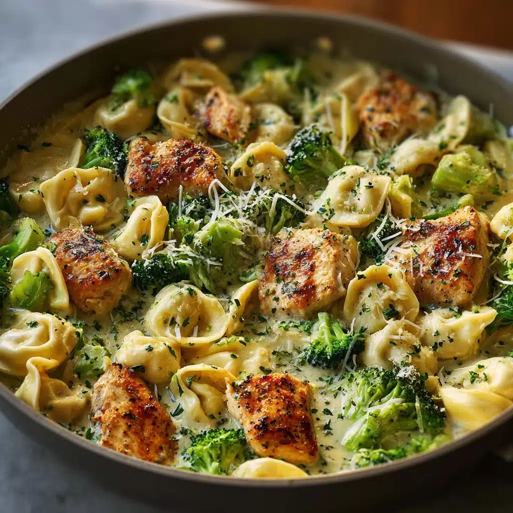 Easy Creamy Tortellini with Chicken and Broccoli Recipe - Recipe Image