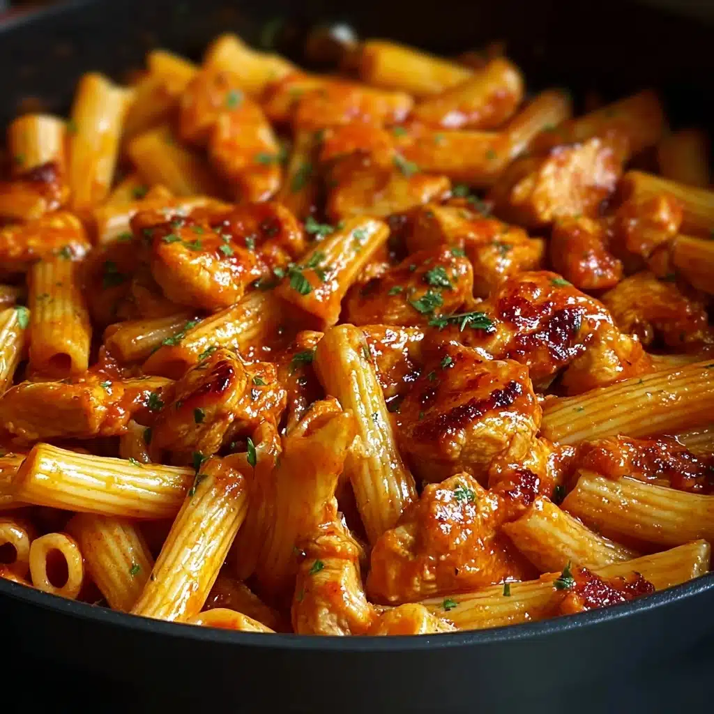 One-Pan Tangy Honey BBQ Chicken Penne Recipe