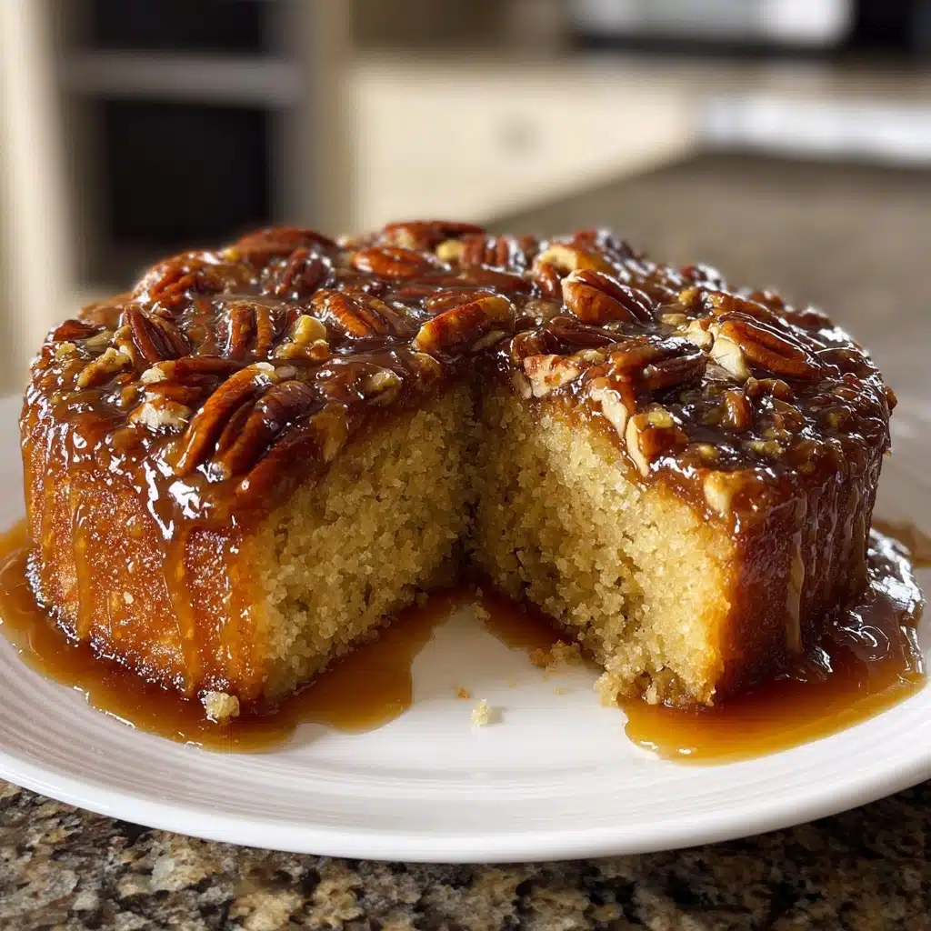 Caramel Pecan Upside Down Cake with Cinnamon Bliss Recipe - Recipe Image