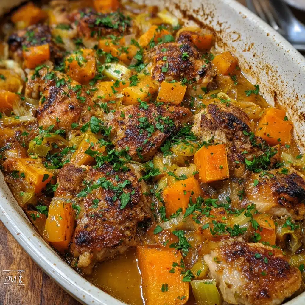 Chicken, Leek and Butternut Squash Bake Recipe - Recipe Image