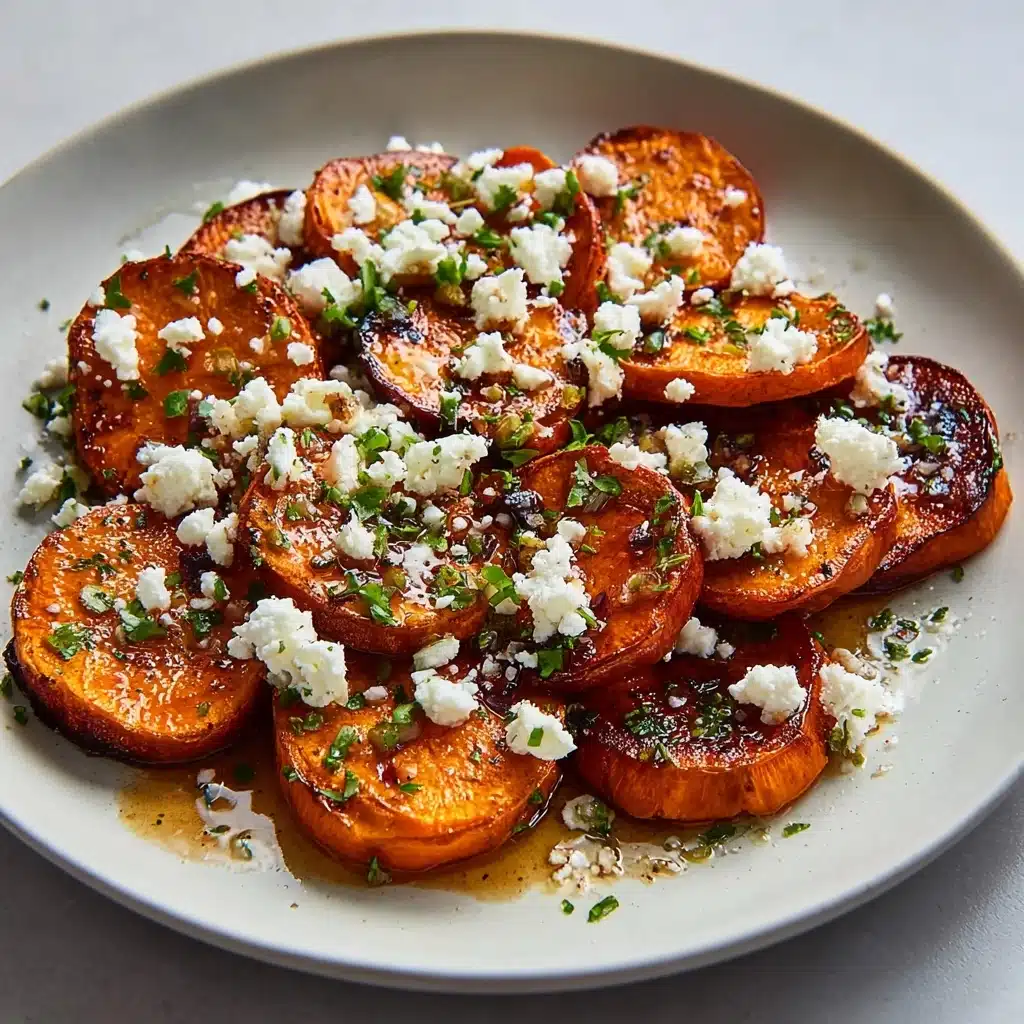 Delicious Honey Feta Sweet Potato Rounds Recipe - Recipe Image