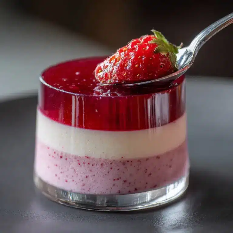 Strawberries and Cream Gelatin Cups Recipe