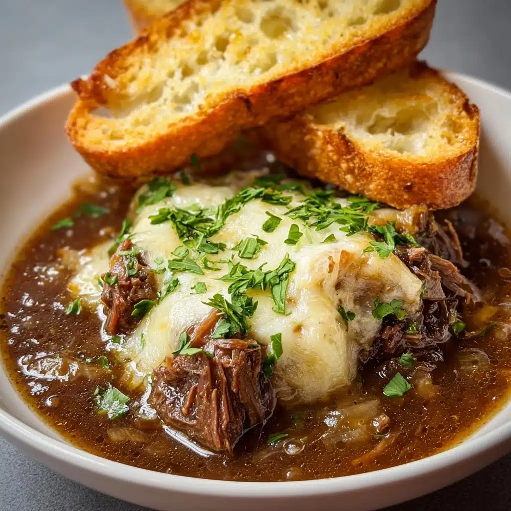 French Onion Beef Short Rib Soup Recipe - Recipe Image