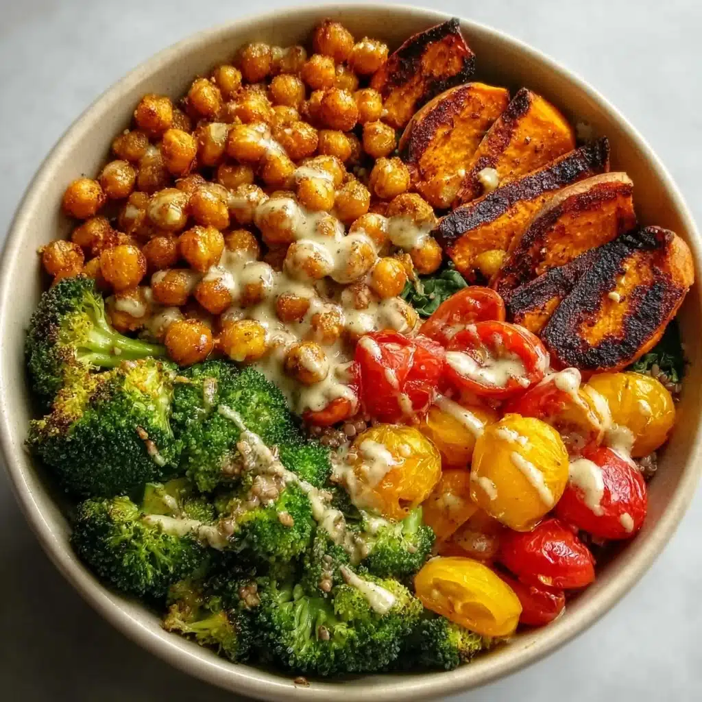Roasted Chickpeas and Veggie Bowl Recipe - Recipe Image