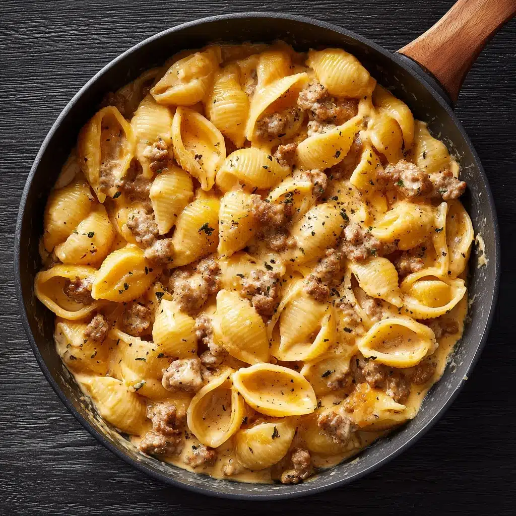 Creamy Beef and Shells Recipe - Recipe Image