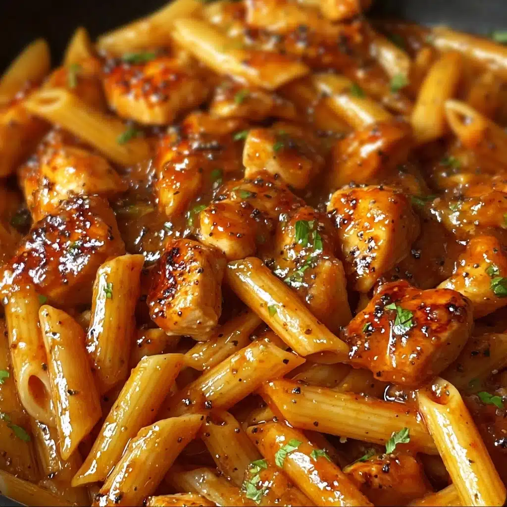 One-Pan Tangy Honey BBQ Chicken Penne Recipe - Recipe Image