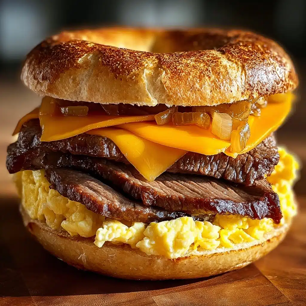 Steak Egg and Cheese Bagel Recipe - Recipe Image