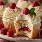 White Chocolate Raspberry Cupcakes Recipe