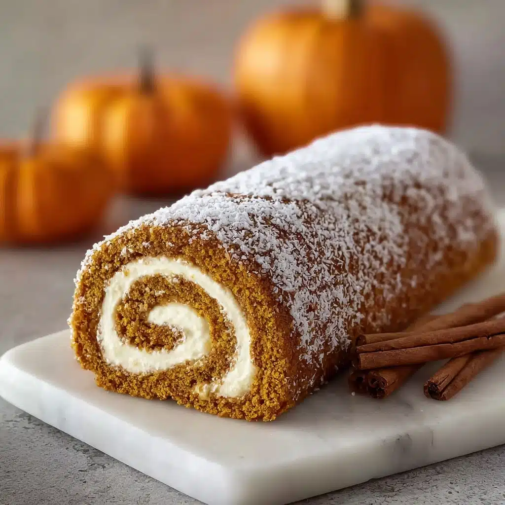 Fall Pumpkin Spice Roll Cake - theamazingfood Recipe - Recipe Image