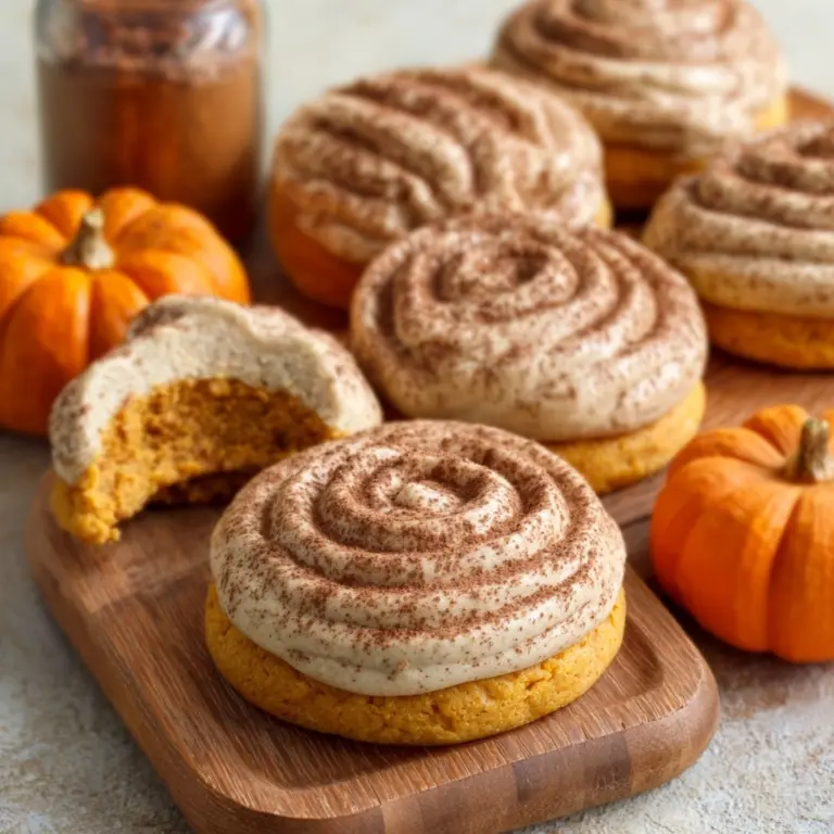 Soft Pumpkin Cookies with Cinnamon Frosting Recipe