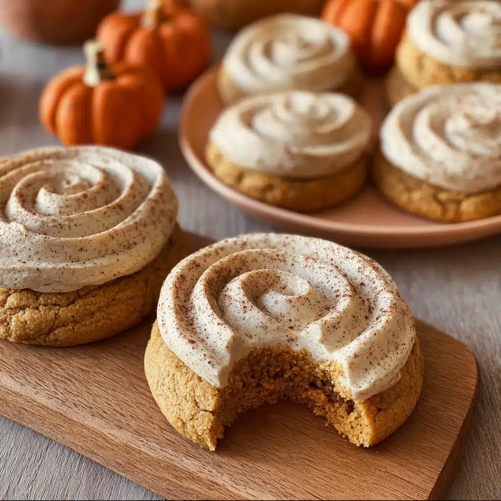 Soft Pumpkin Cookies with Cinnamon Frosting Recipe - Recipe Image