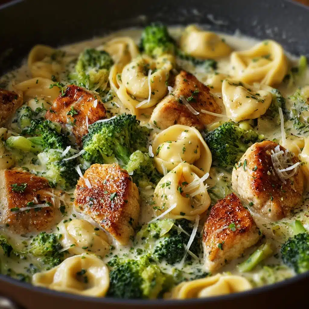 Easy Creamy Tortellini with Chicken and Broccoli Recipe