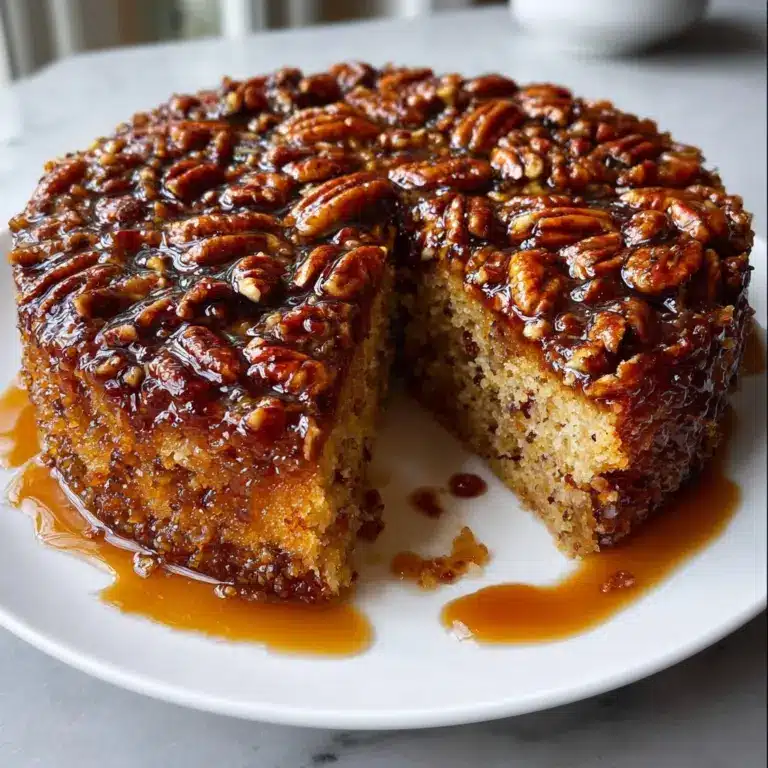 Caramel Pecan Upside Down Cake with Cinnamon Bliss Recipe