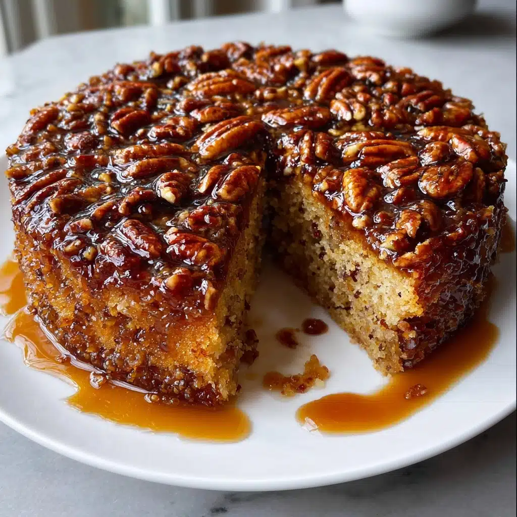 Caramel Pecan Upside Down Cake with Cinnamon Bliss Recipe