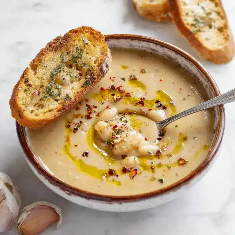 Vegan Garlic Chickpea Soup Recipe