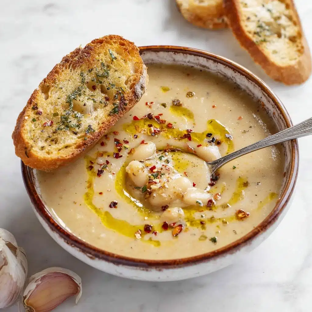 Vegan Garlic Chickpea Soup Recipe
