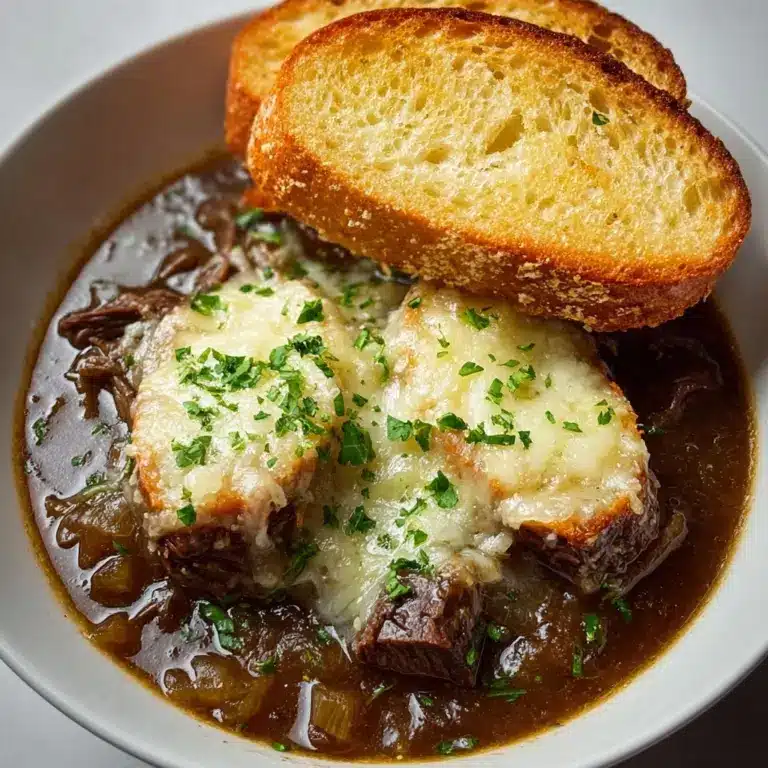 French Onion Beef Short Rib Soup Recipe